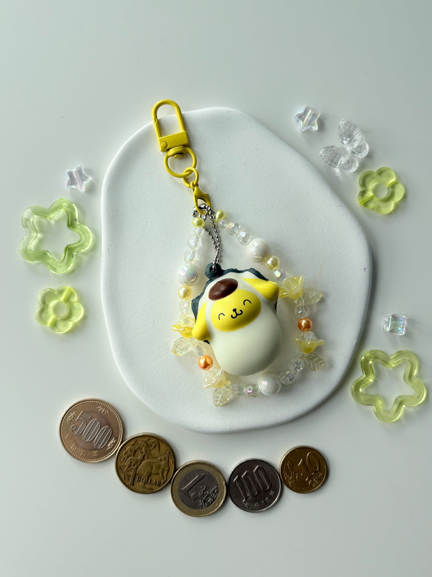 Pompompurin Squishy Loop Keychain