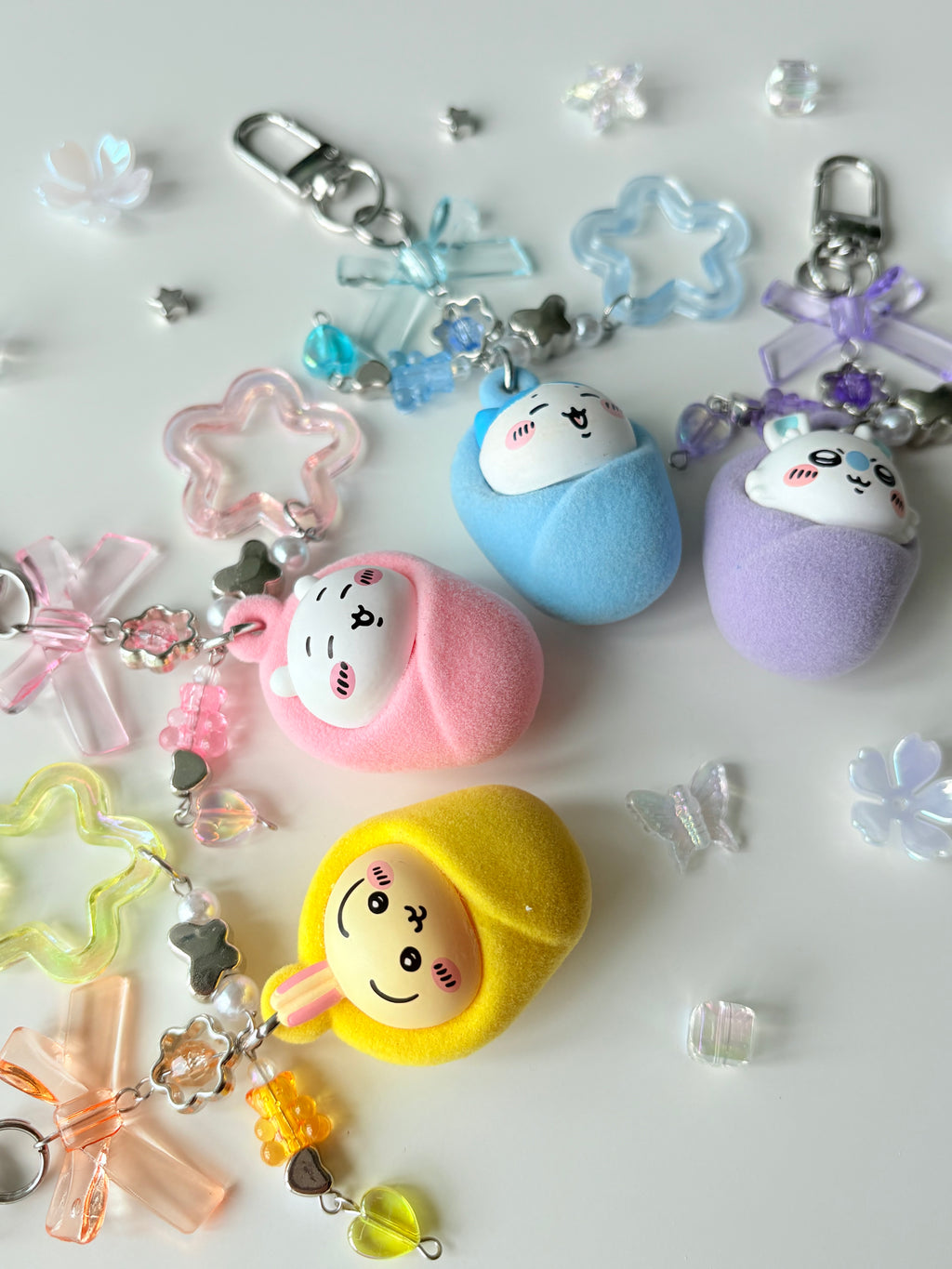 Chiikawa Flocked Keychains