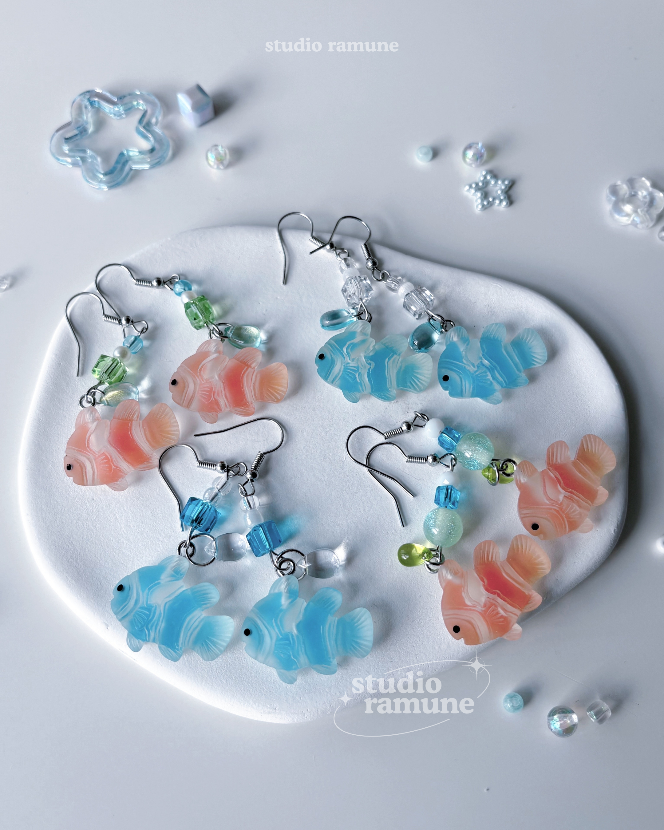 Frutiger Aero Fish Earrings, good for gifting | nostalgic gifts