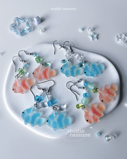 Frutiger Aero Fish Earrings, good for gifting | nostalgic gifts