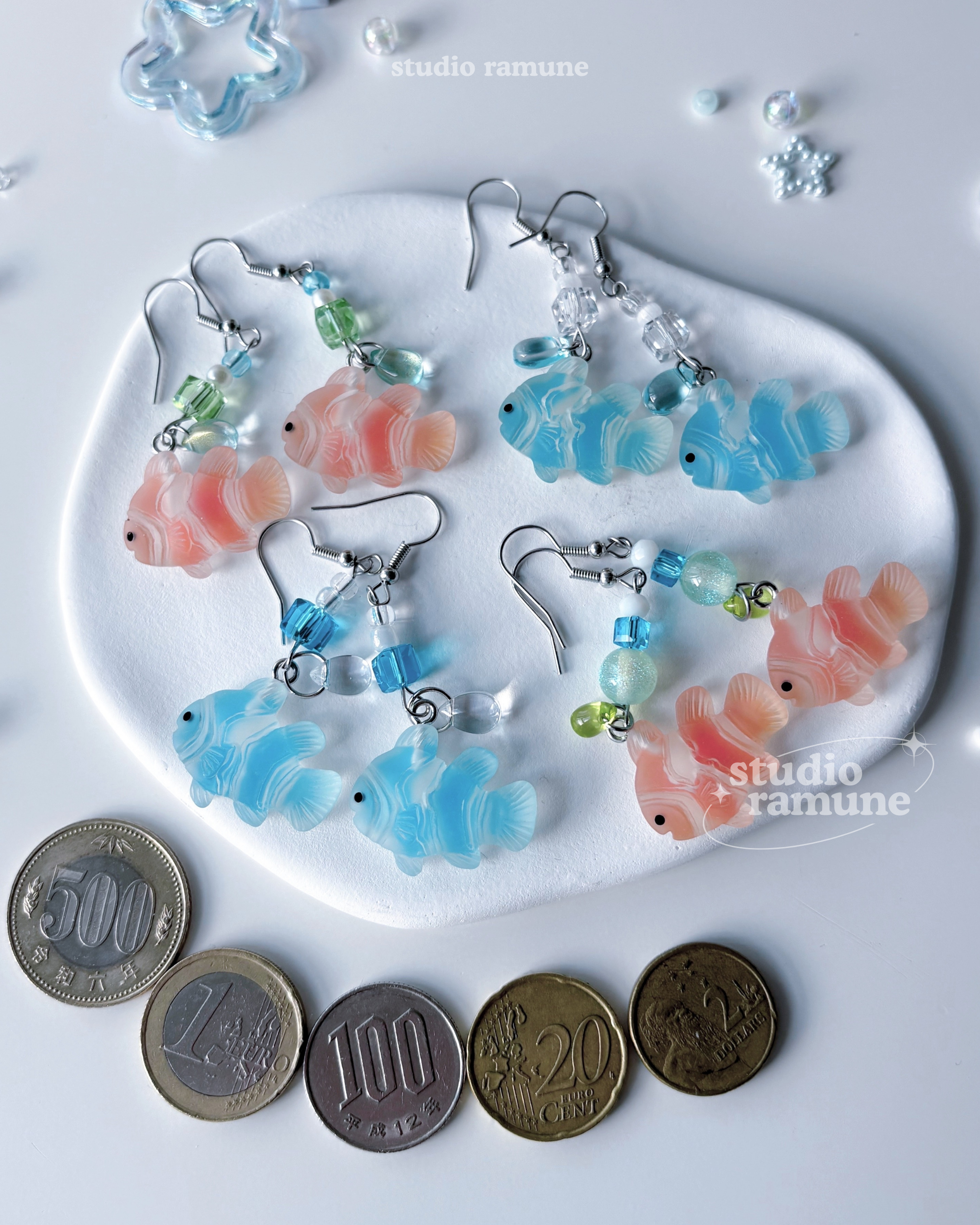 Frutiger Aero Fish Earrings, good for gifting | nostalgic gifts