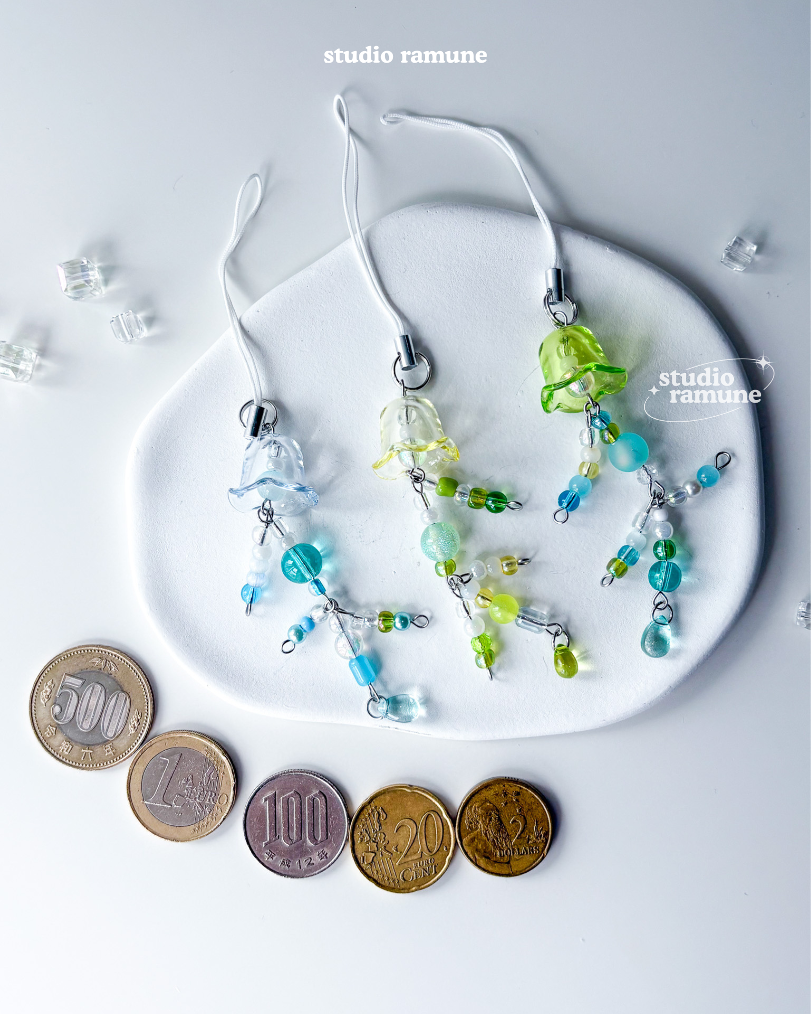 Frutiger Aero Jellyfish Trinkets for Tamagotchi, Digicams, Phones, 3DS consoles | good as gifts