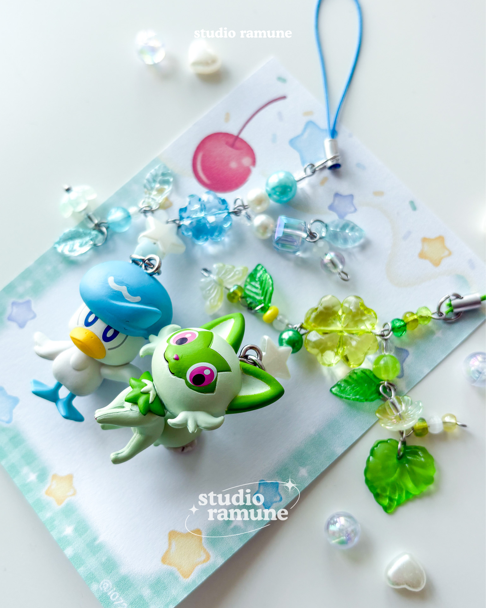 Pokemon Quaxly & Sprigatito Keychains