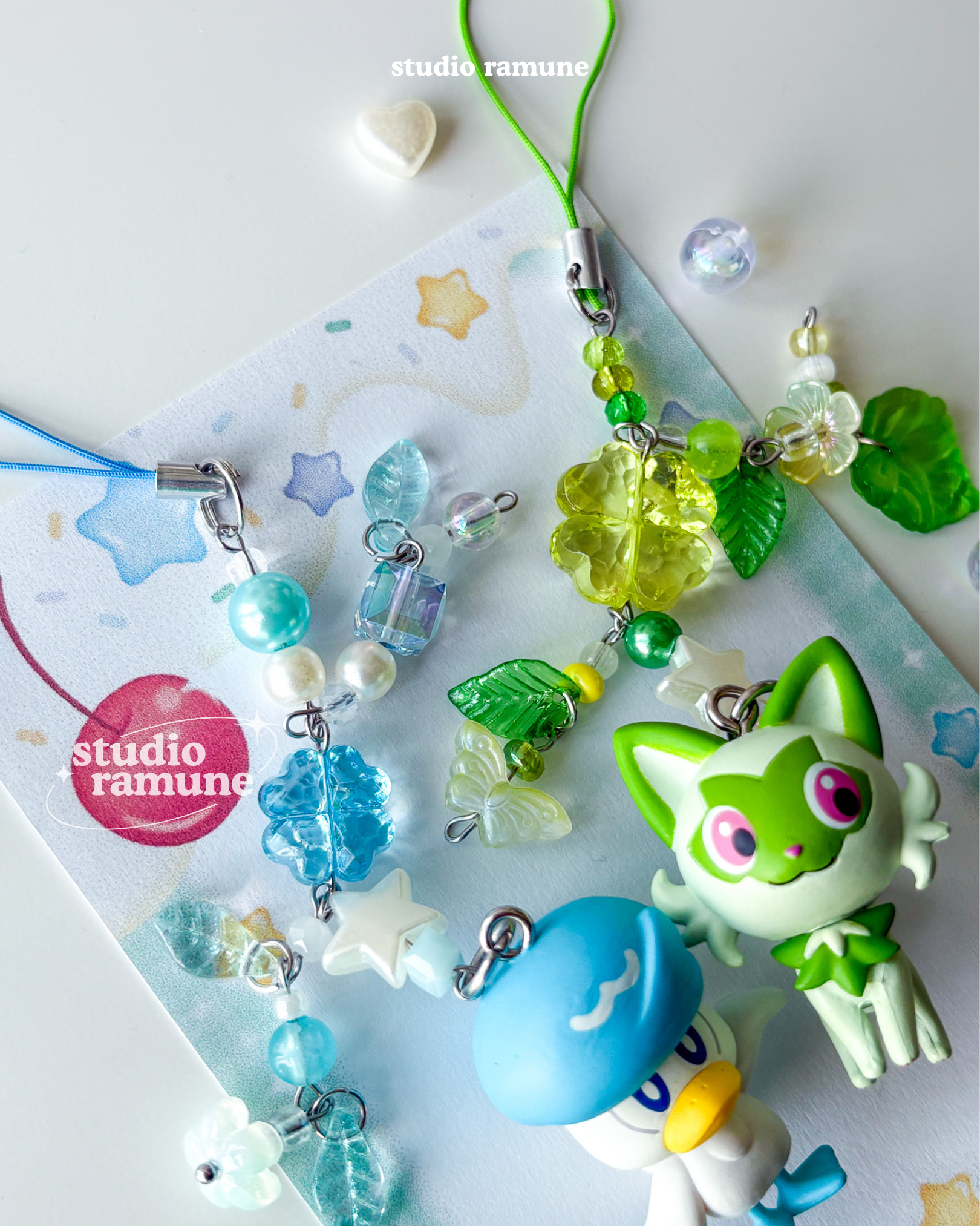 Pokemon Quaxly & Sprigatito Keychains