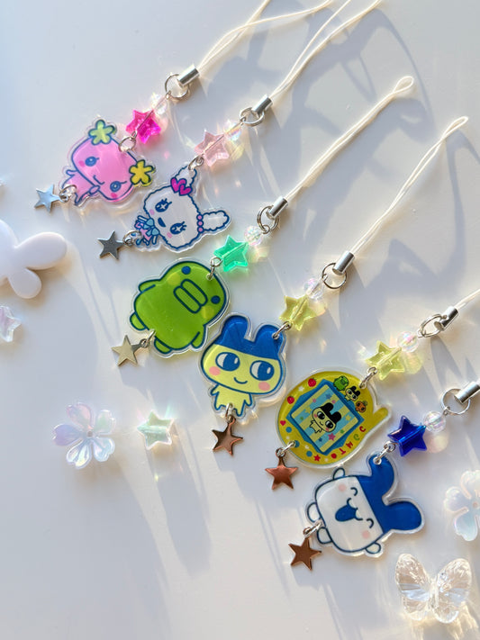 Tamagotchi acrylic character phone charm