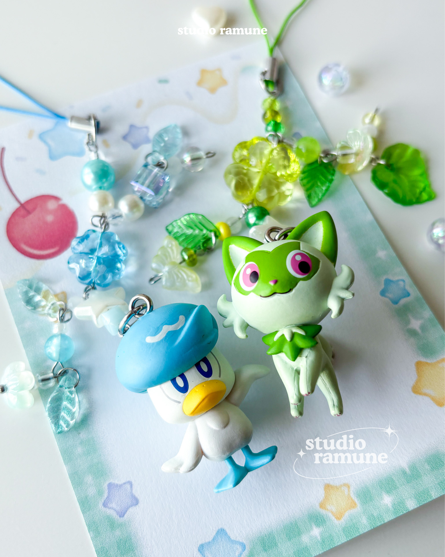Pokemon Quaxly & Sprigatito Keychains