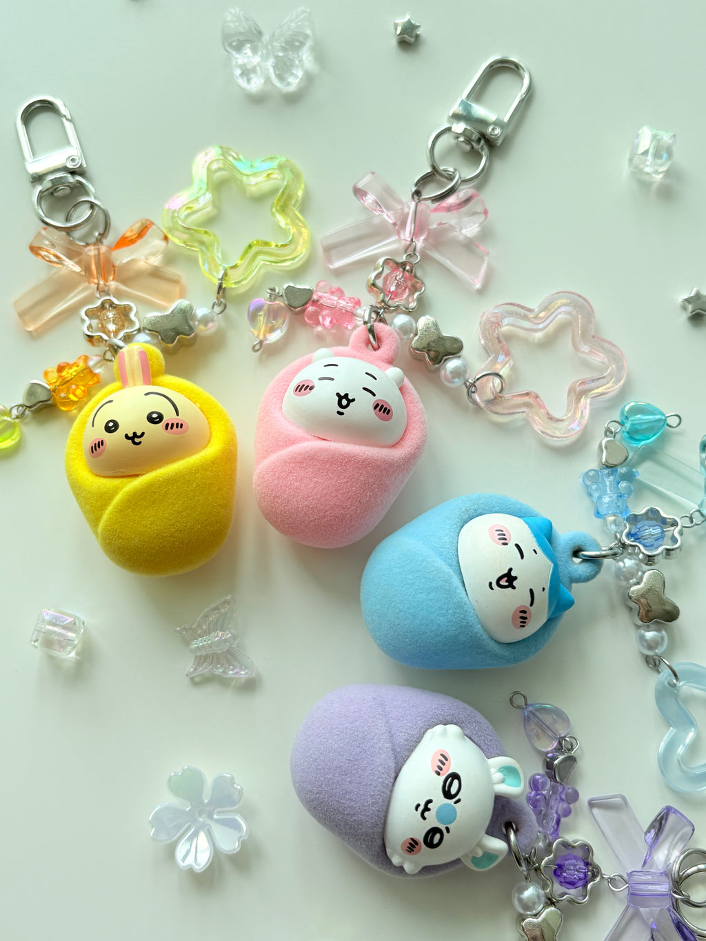 Chiikawa Flocked Keychains