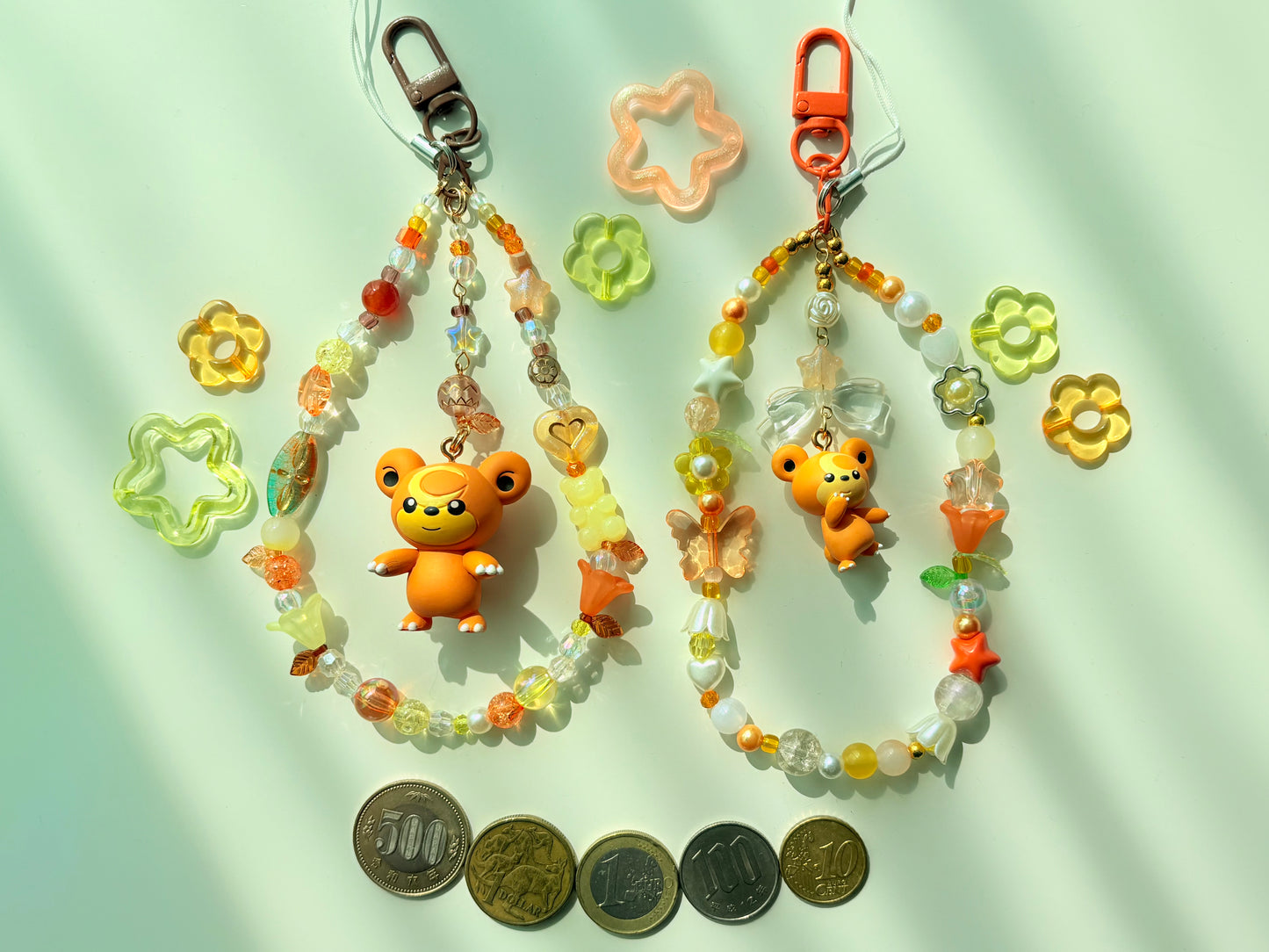 Baby teddiursa loop keychain