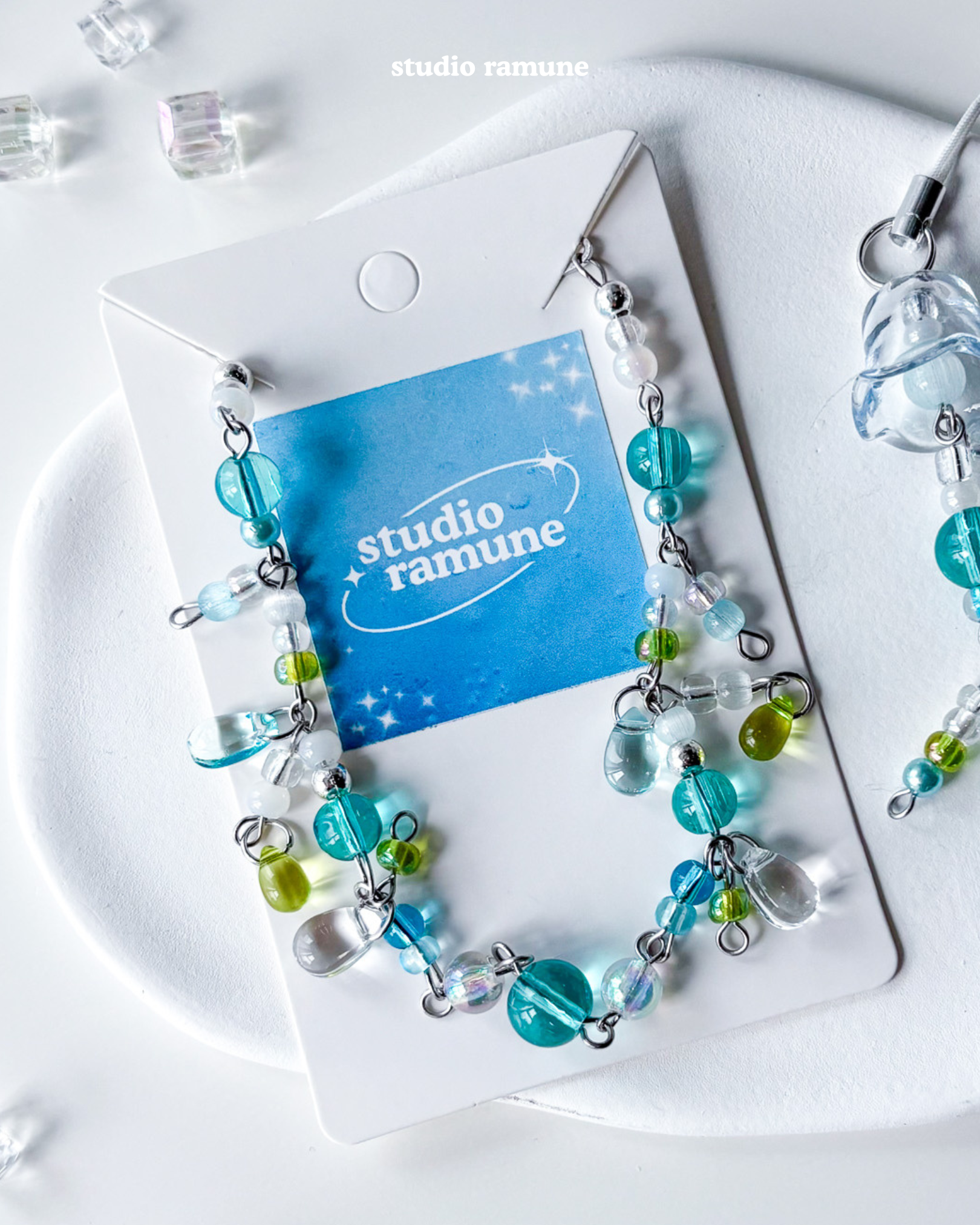 Frutiger Aero Realm Bracelet, Y2K Aqua Jewelry, good for gifts