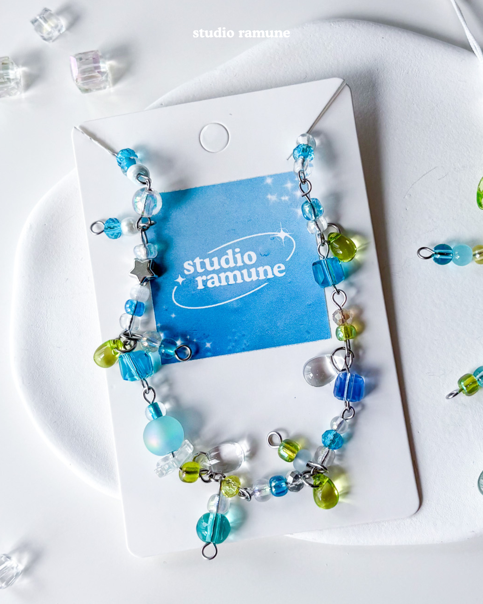 Frutiger Aero Realm Bracelet, Y2K Aqua Jewelry, good for gifts