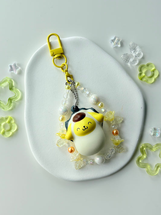 Pompompurin Squishy Loop Keychain