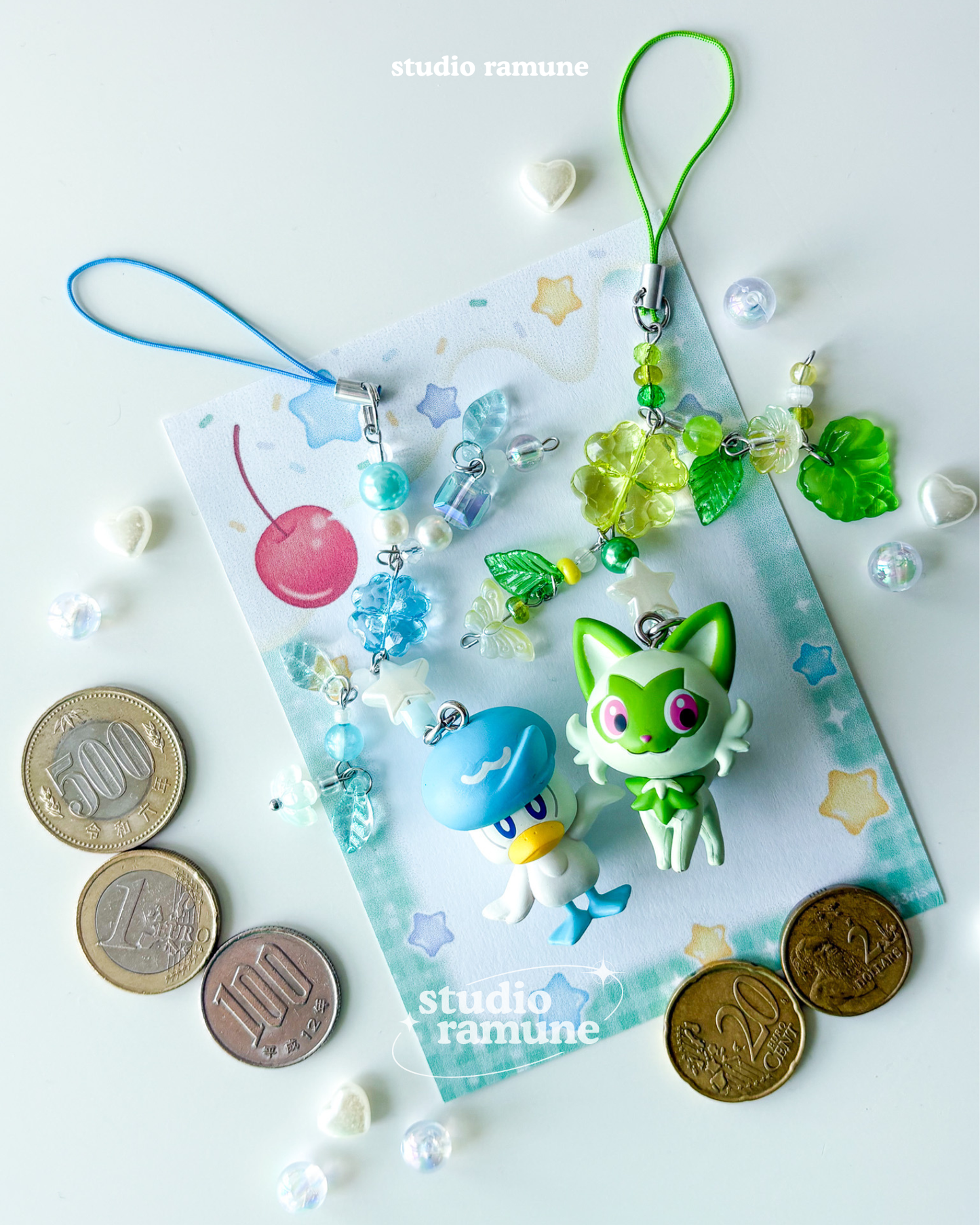 Pokemon Quaxly & Sprigatito Keychains