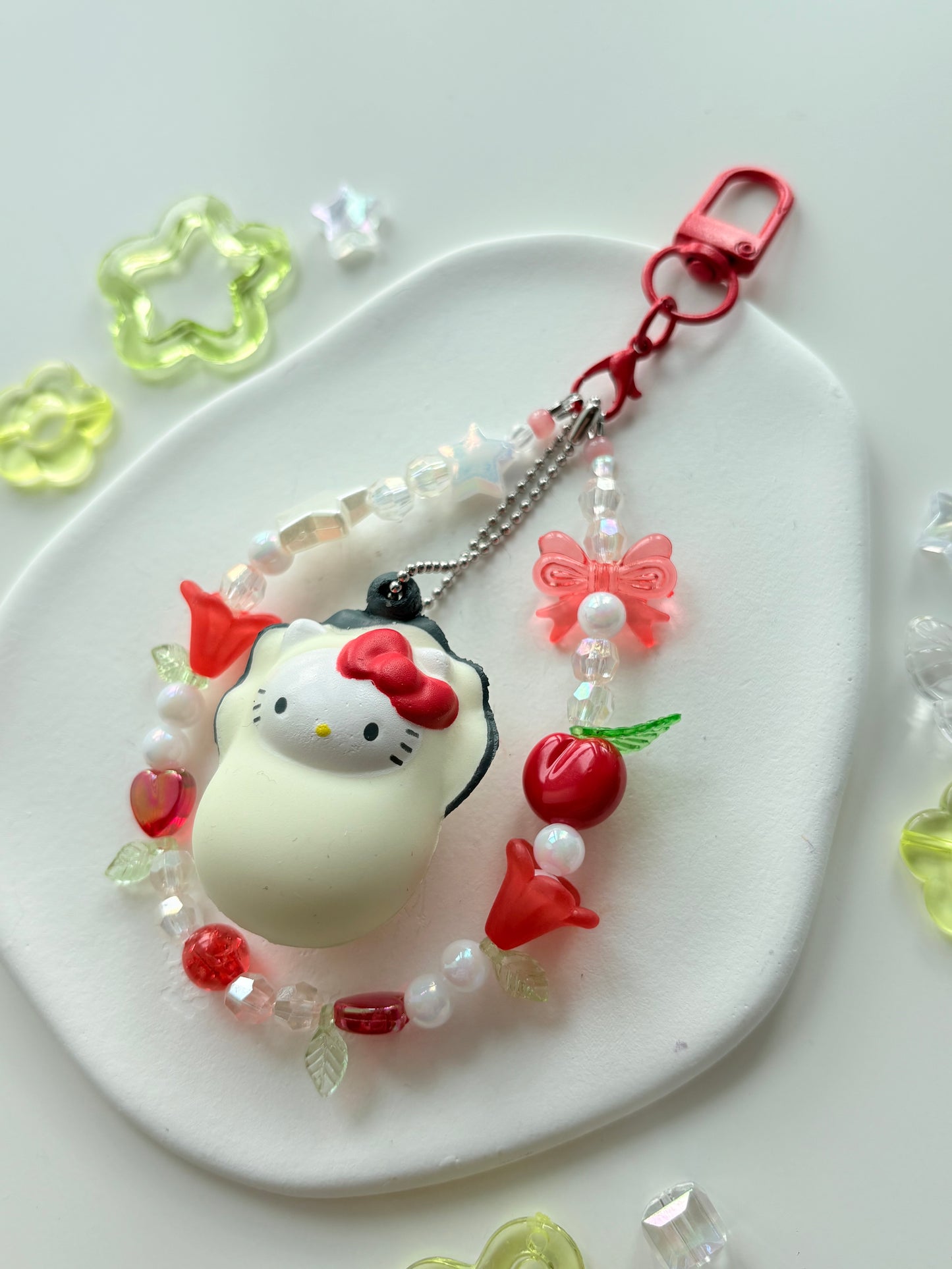 Hello Kitty Squishy Loop Keychain