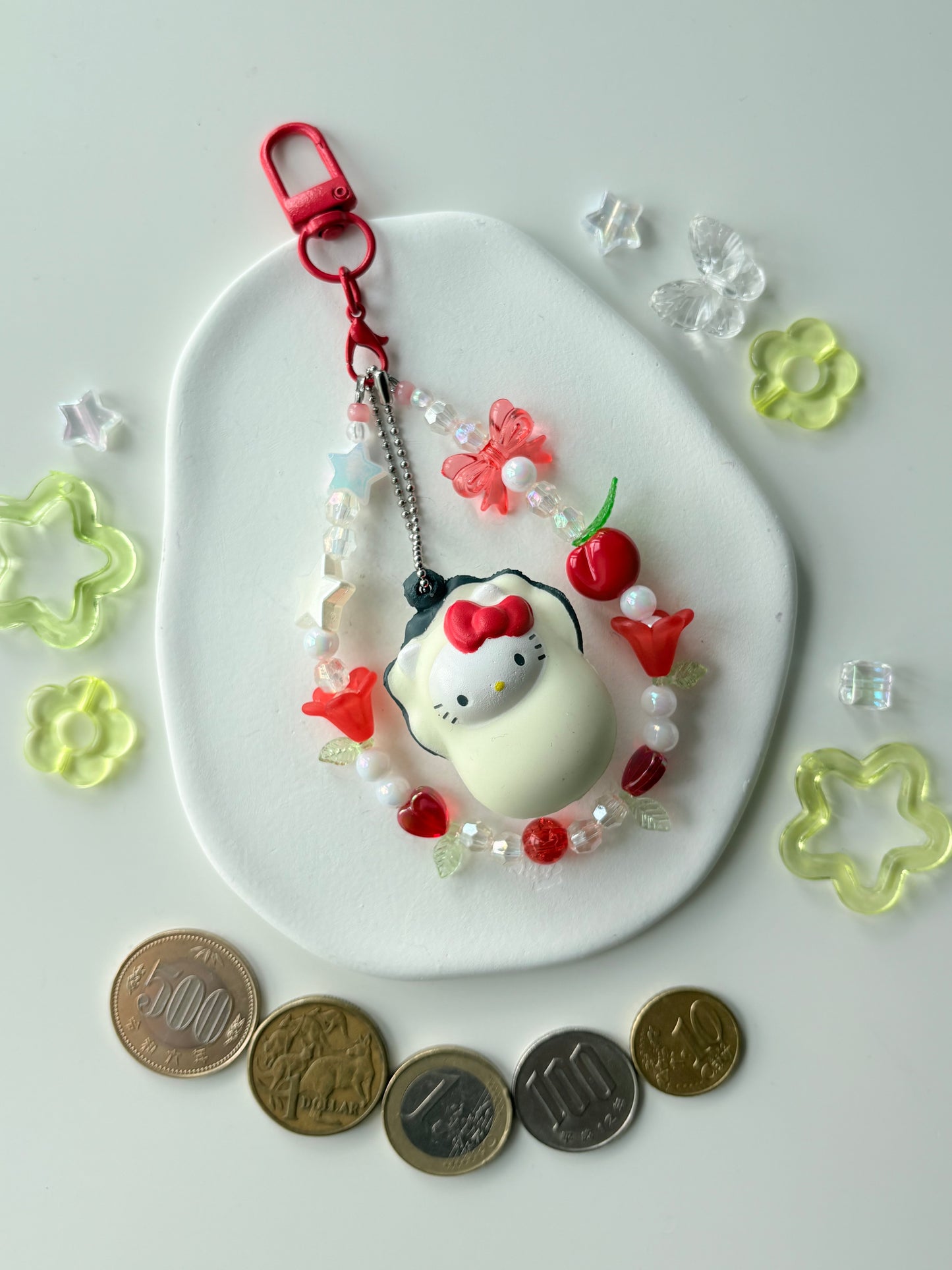 Hello Kitty Squishy Loop Keychain