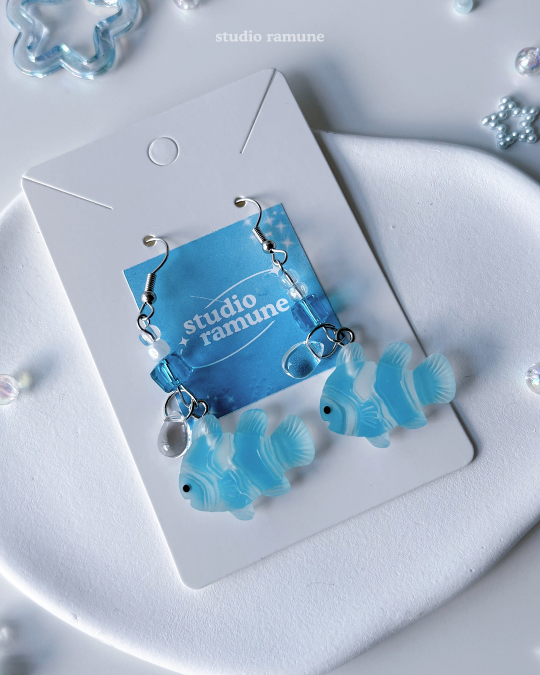 Frutiger Aero Fish Earrings, good for gifting | nostalgic gifts