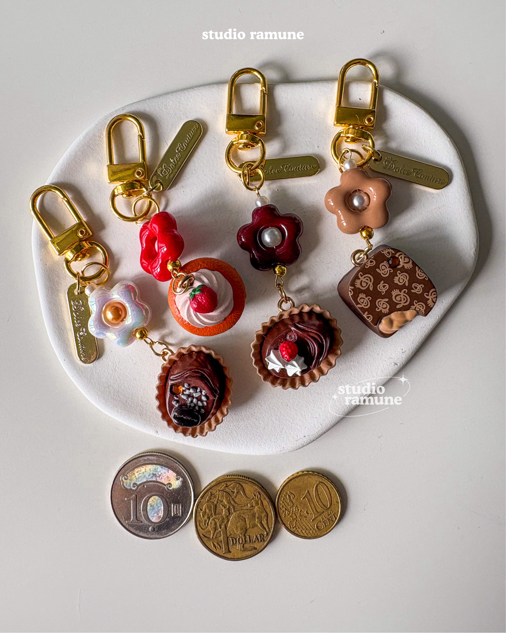 Elegant Chocolate Keychains for Bag Charms