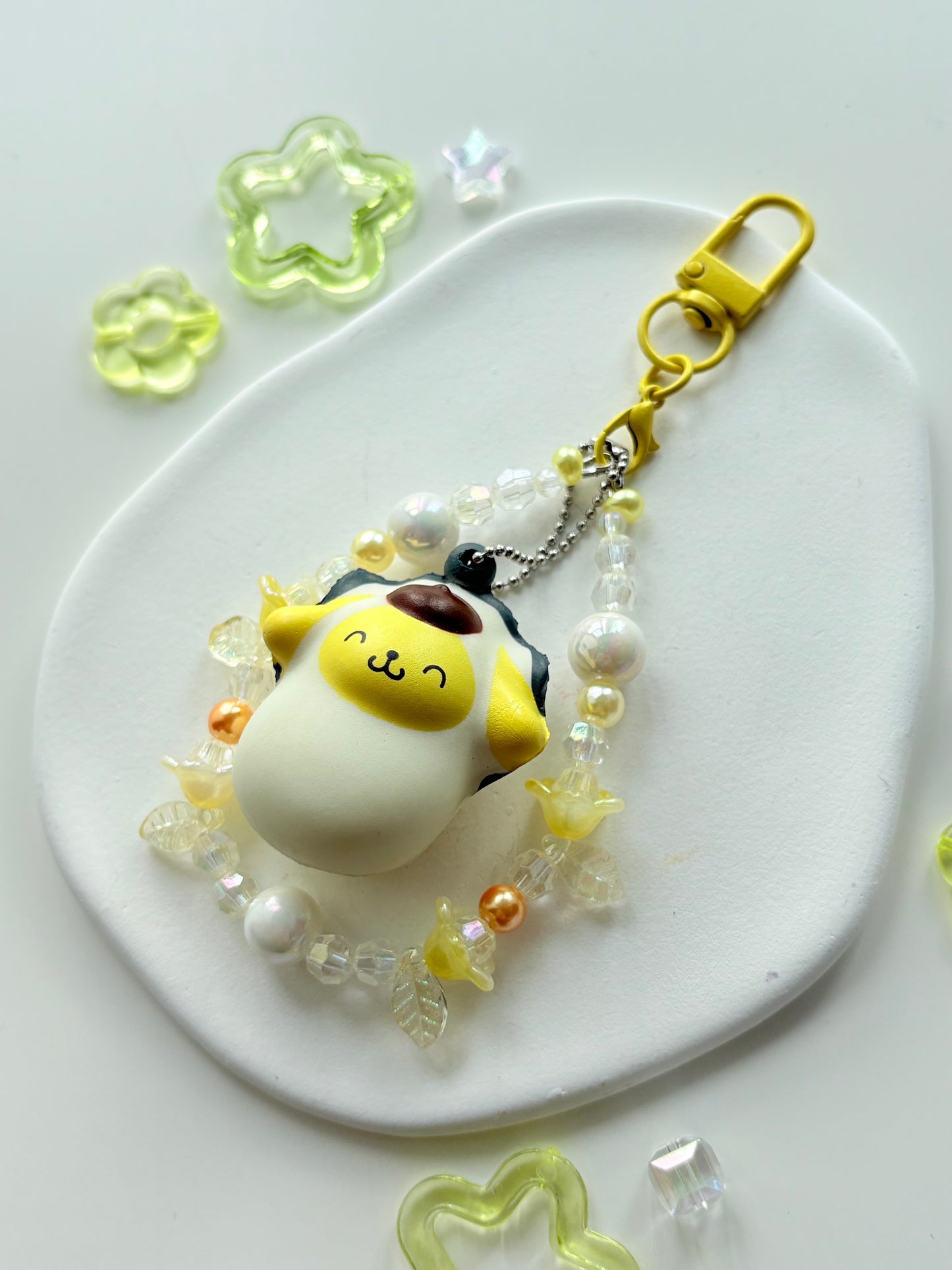 Pompompurin Squishy Loop Keychain