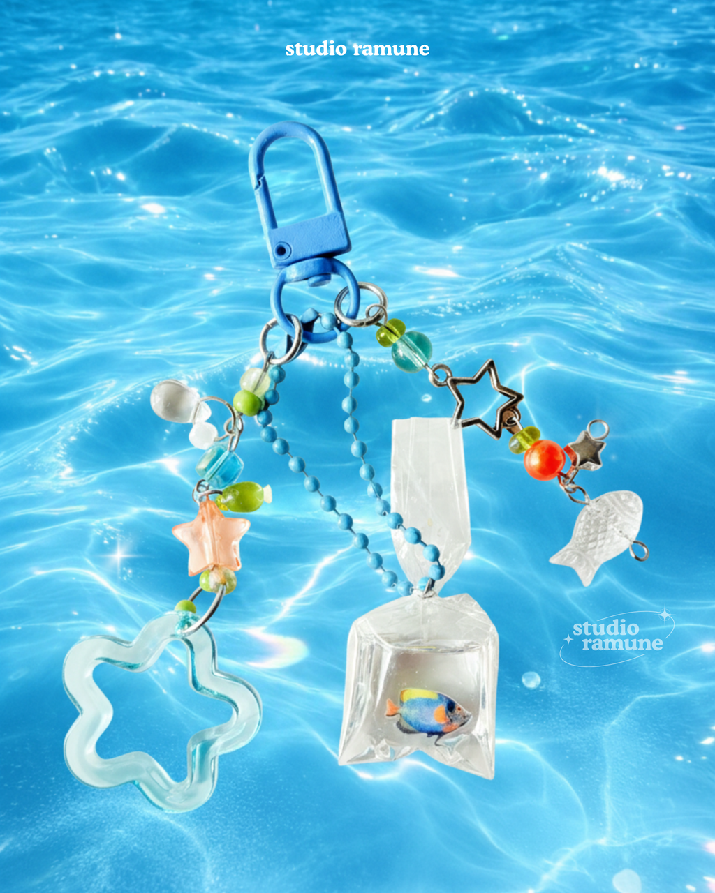 Blue Frutiger Fishy Keychain