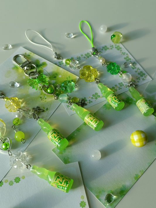 Heisei Retro Green Melon Ramune Phone Straps