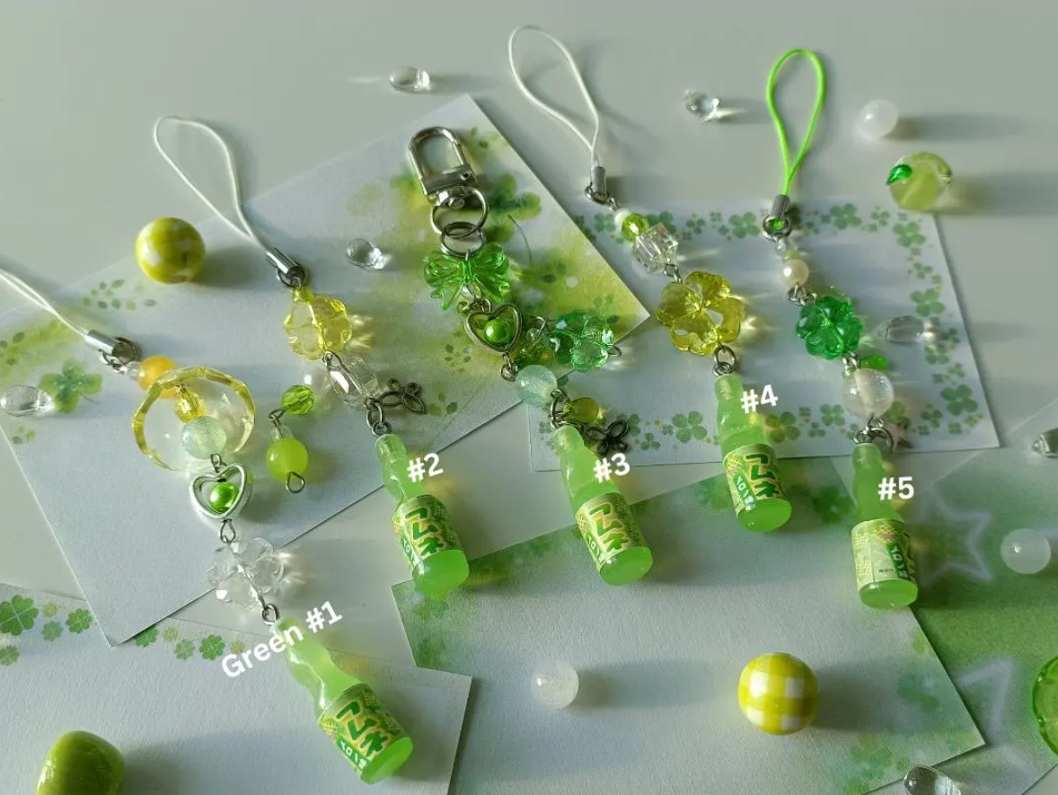 Heisei Retro Green Melon Ramune Phone Straps
