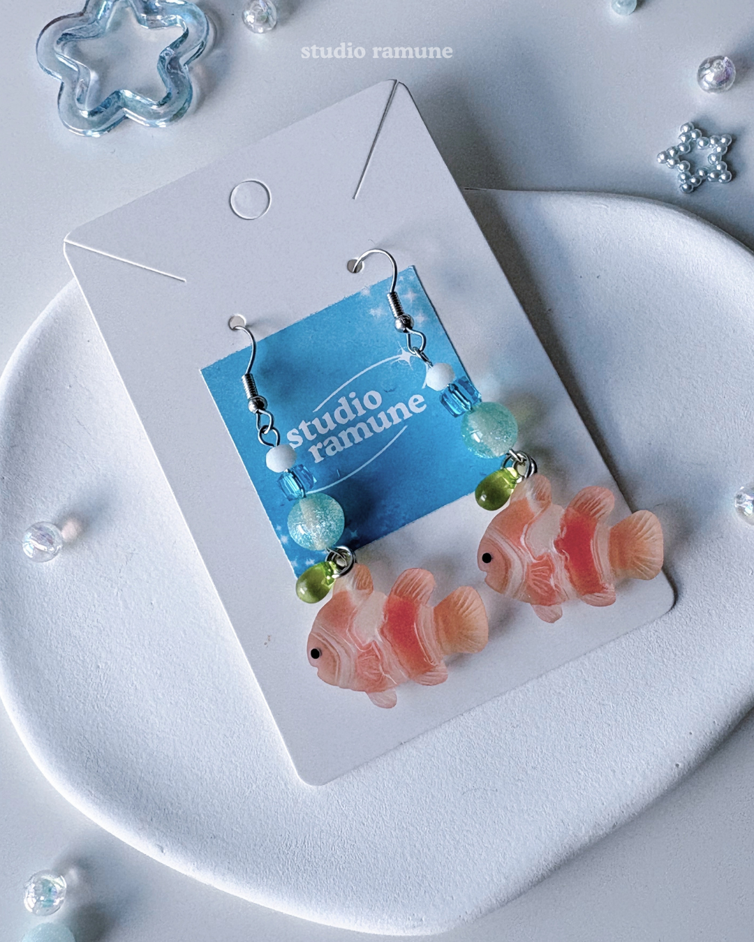 Frutiger Aero Fish Earrings, good for gifting | nostalgic gifts