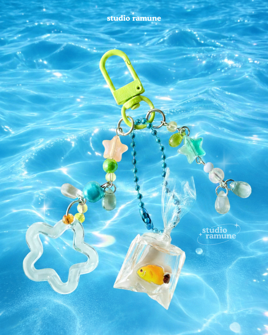 Yellow Frutiger Fish Keychain
