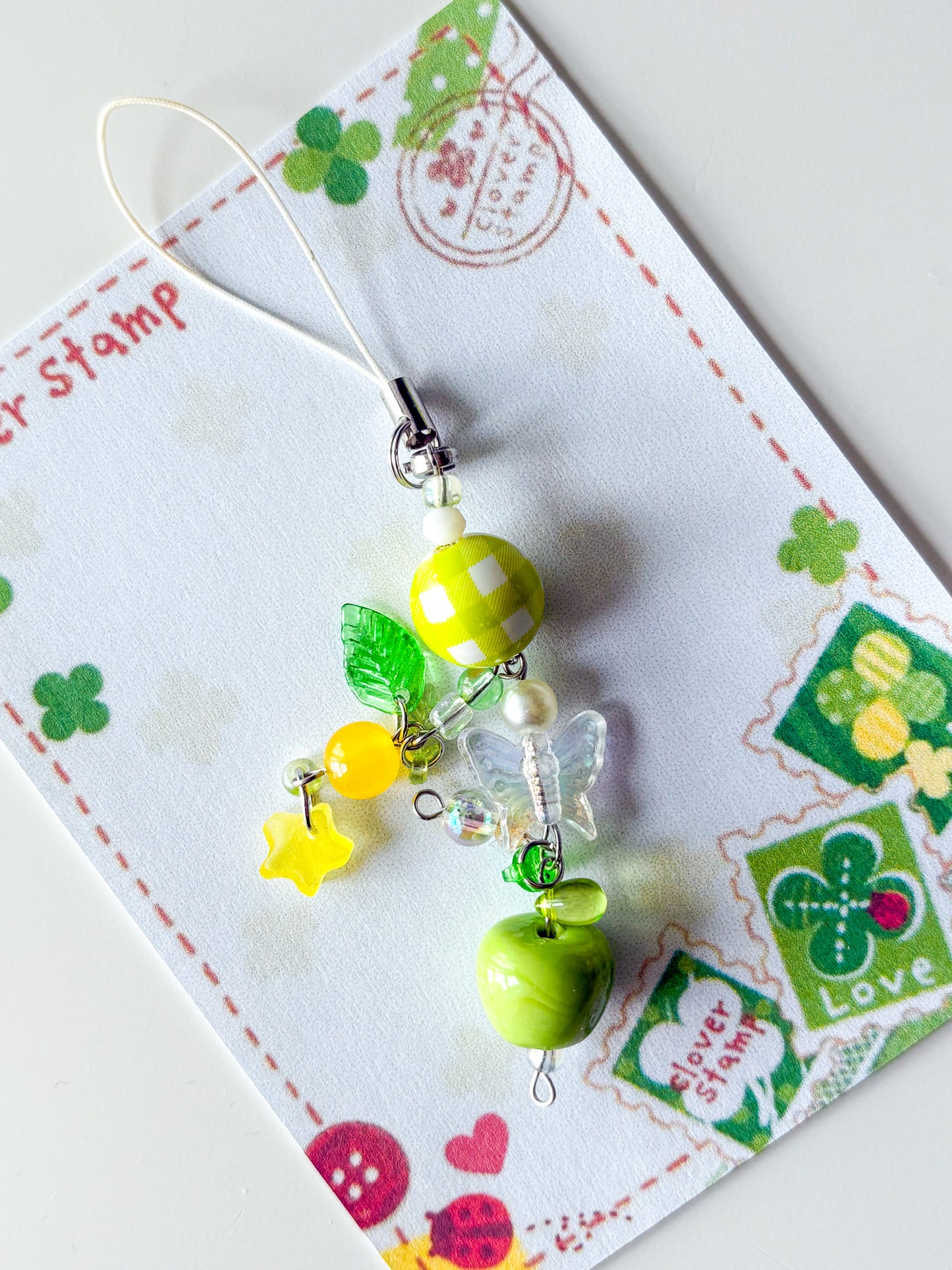 Green Heisei Apple Phone Charm