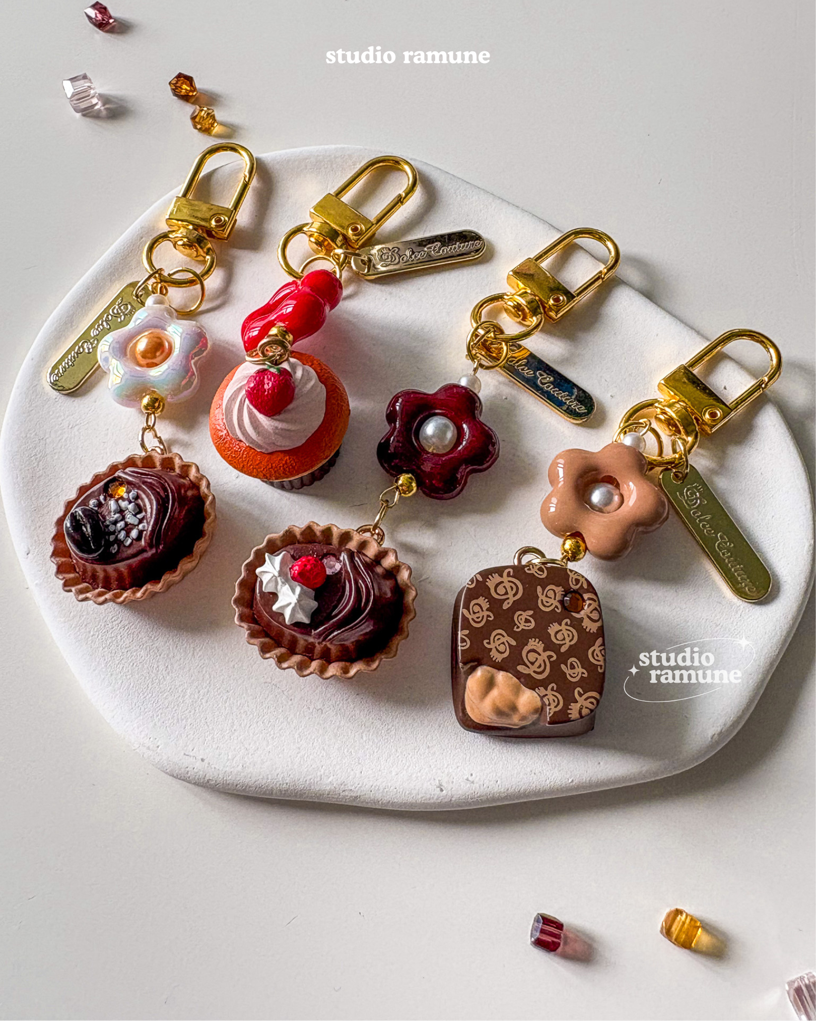 Elegant Chocolate Keychains for Bag Charms