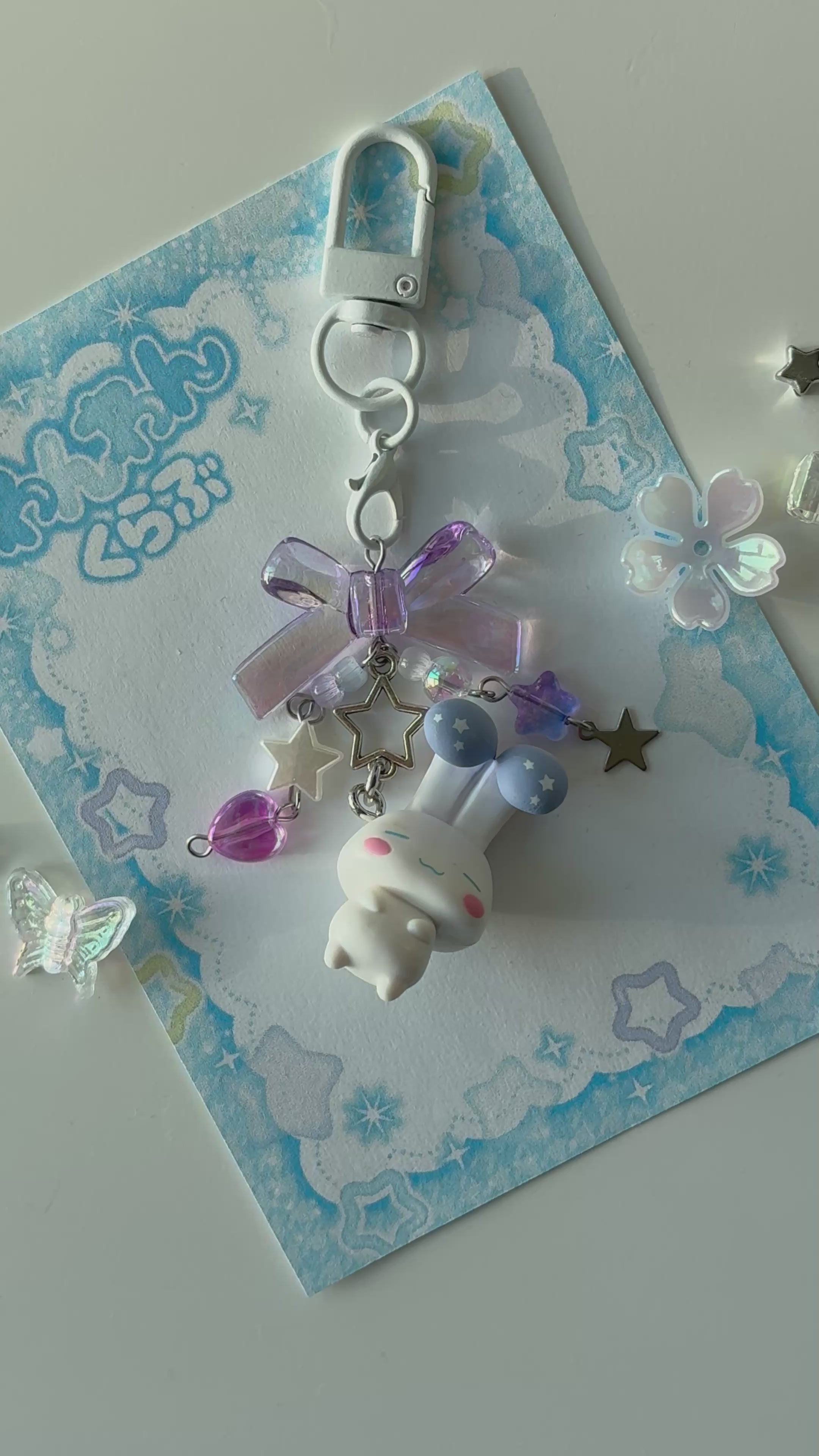 Sleepy Cinnamoroll Keychain