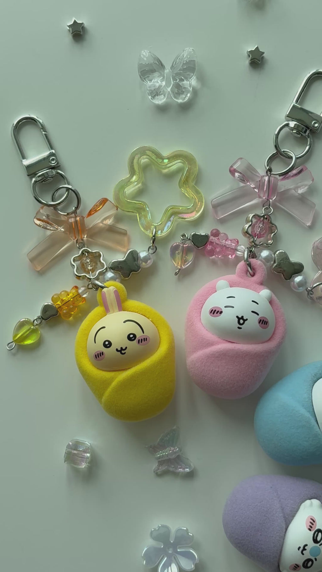 Chiikawa Flocked Keychains